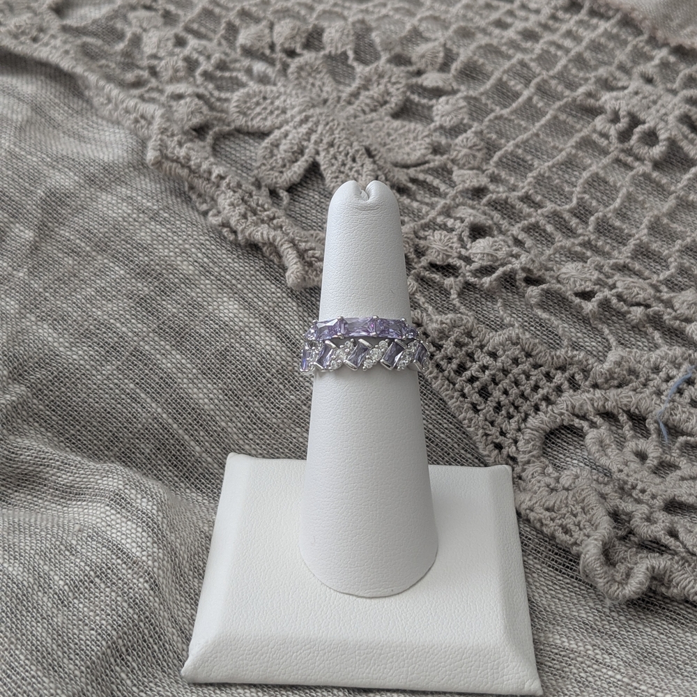 Elegant Purple Women's Ring Set